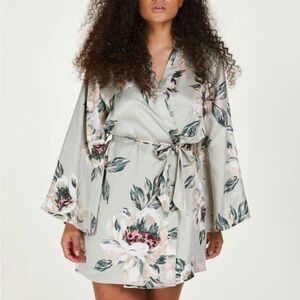 Floral Print Women's Robe
